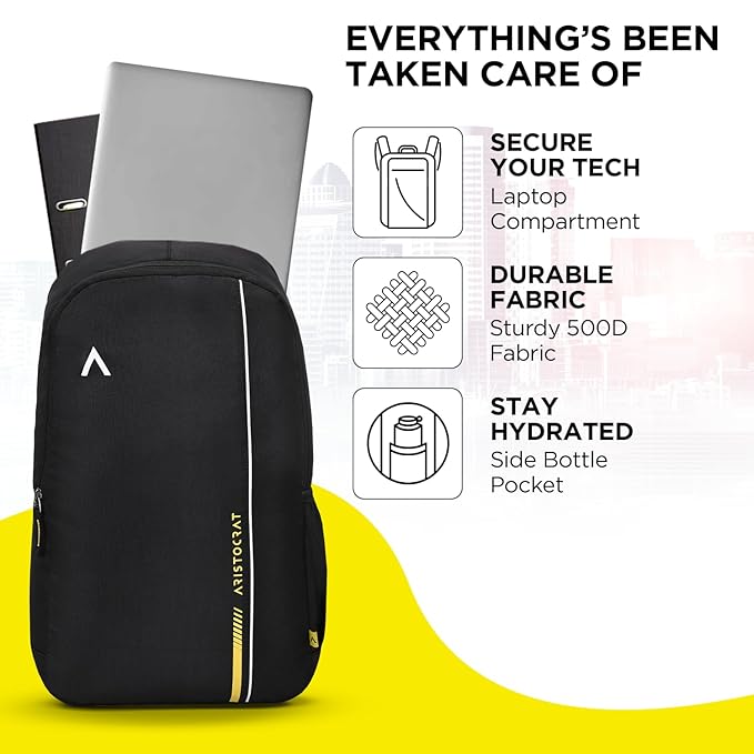 Aristocrat 25L Nova Laptop Backpack – Black